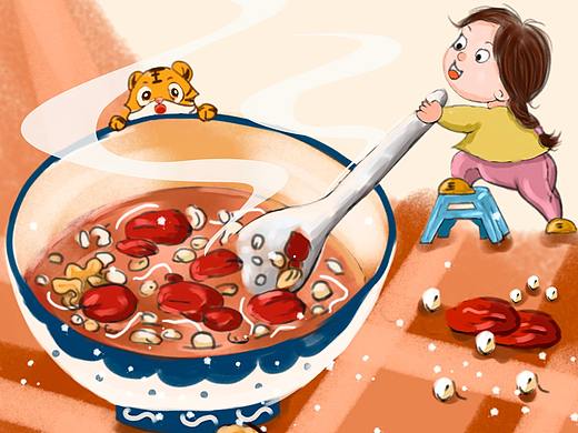 臘八手繪海報(bào)（個(gè)人主頁-ZNTczNTg1MDQ=） - 創(chuàng)作習(xí)作 - 站酷設(shè)計(jì)師mj793681017原創(chuàng)素材 - 站酷ZCOOL