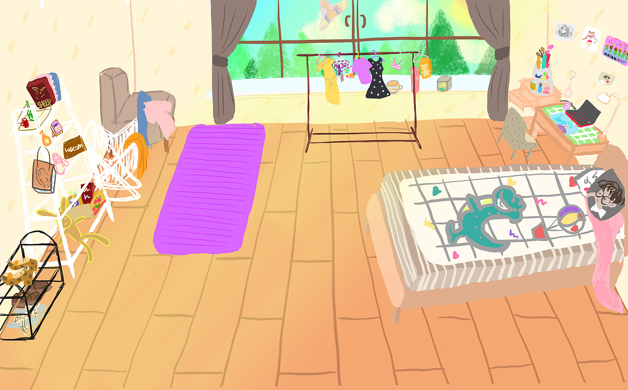 我的独居小窝的白天黑夜