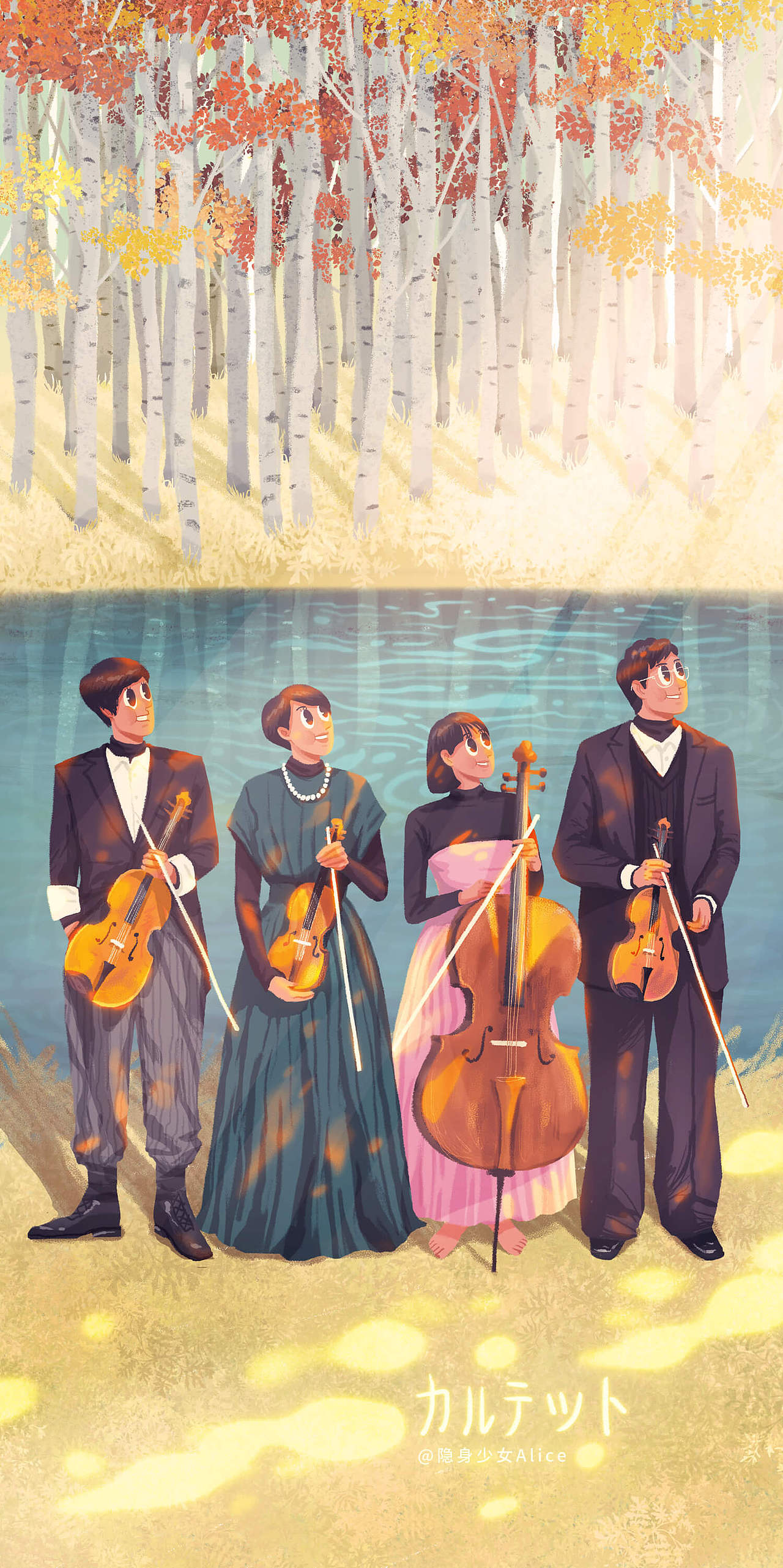 日剧《四重奏》插画习作