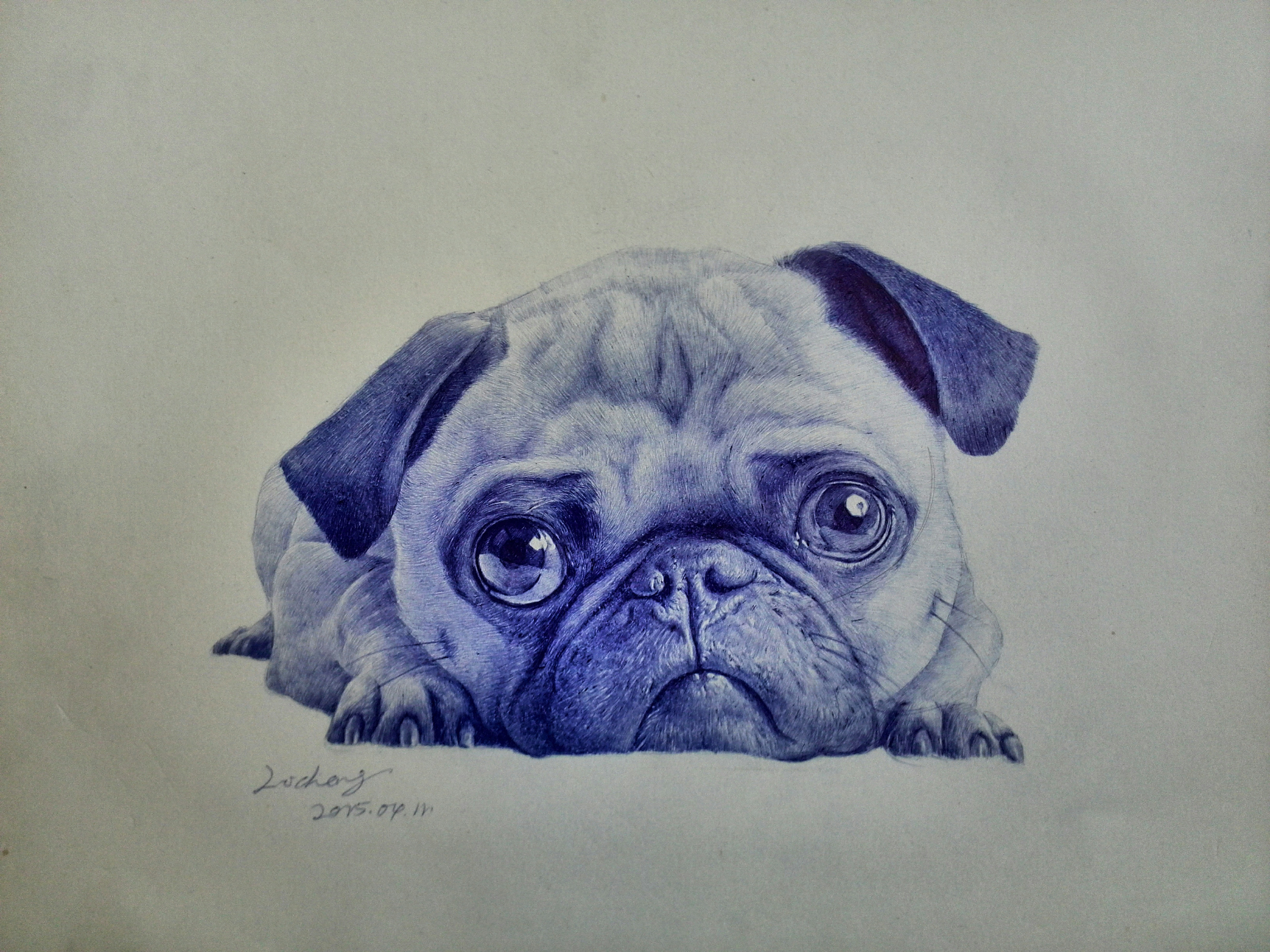 圆珠笔画|纯艺术|素描|李程art - 原创作品 - 站酷 (zcool)