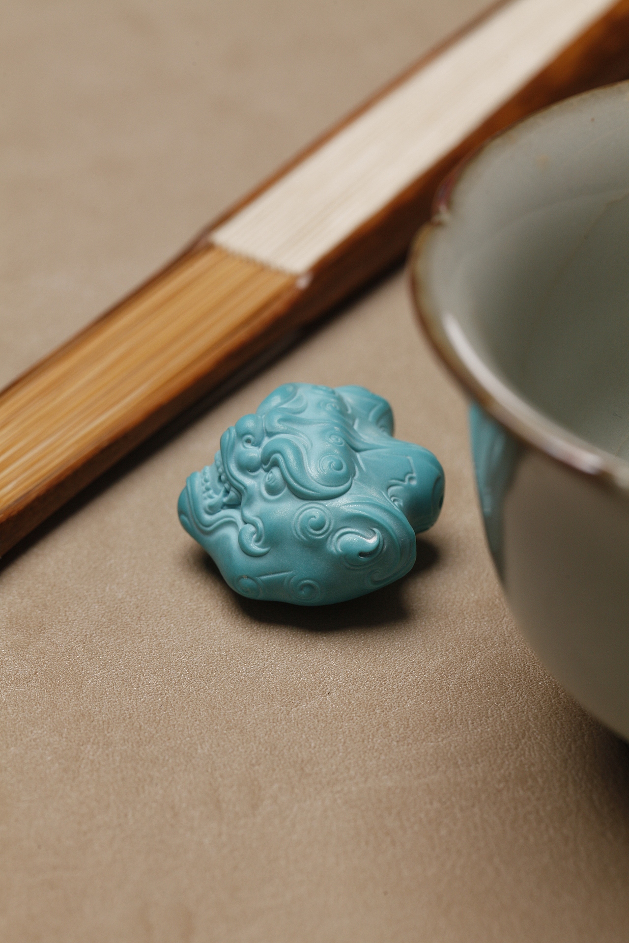 绿松石兽面守护雕刻艺术（图ZMTg4NDEzMTgw） - 工艺品设计 - 站酷设计师器度艺术原创素材 - 站酷ZCOOL