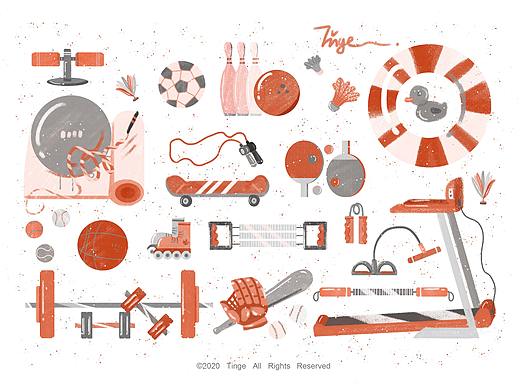 体育器材小物件（个人主页-ZNDM3NDAzMjA=） - 创作习作 - 站酷设计师努力成大触Tinge原创素材 - 站酷ZCOOL