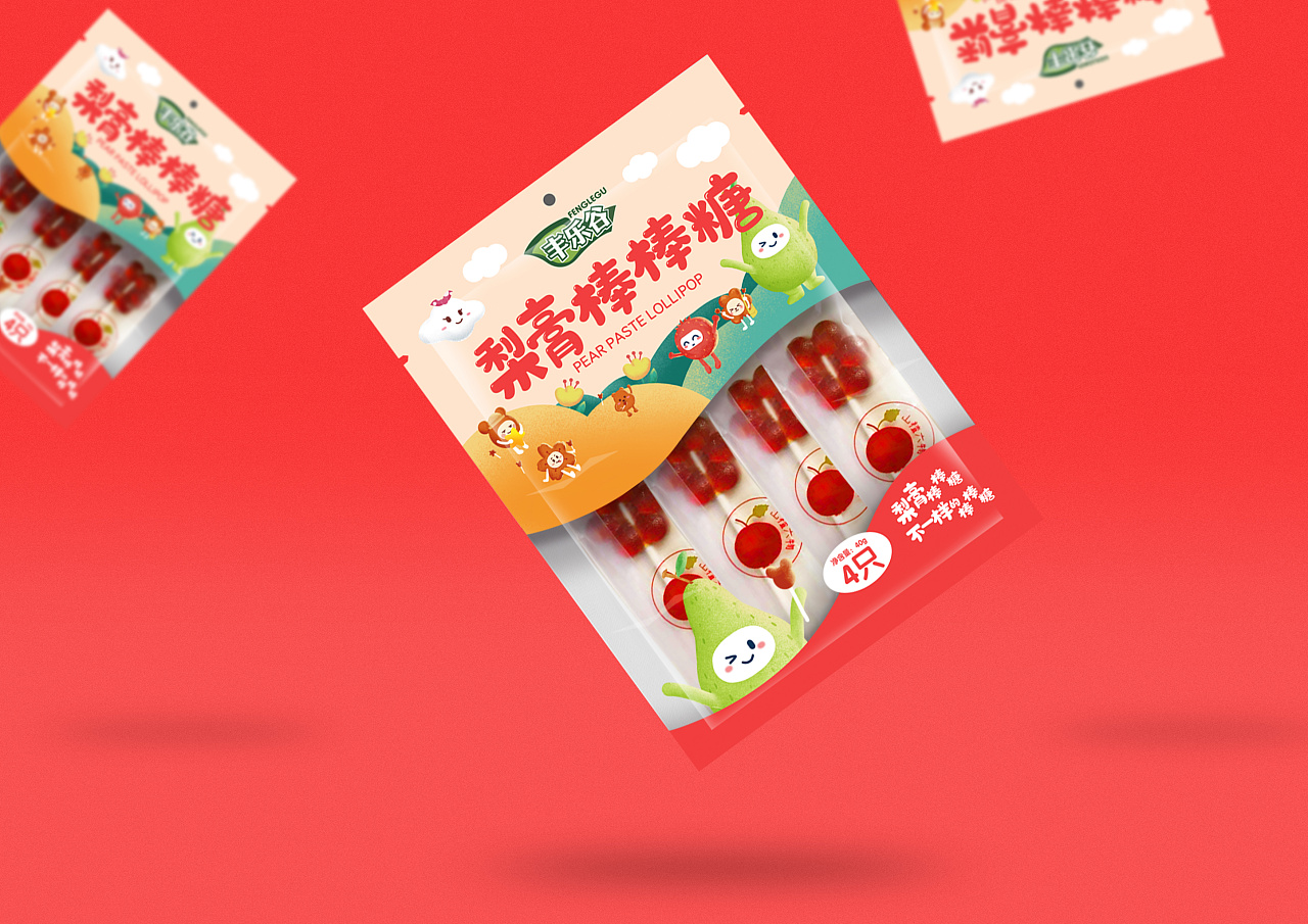 梨膏棒棒糖包装设计