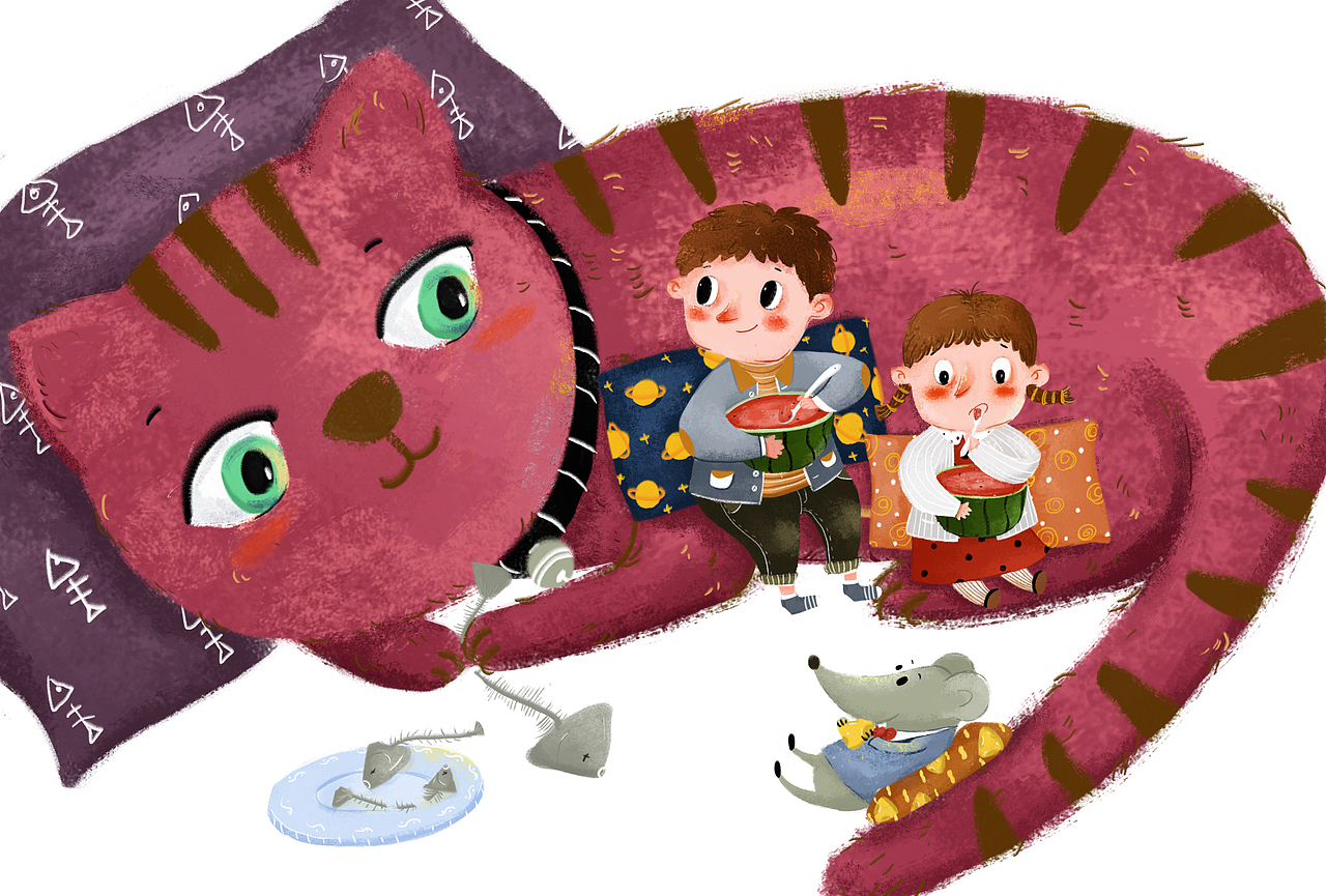 儿插猫咪（图ZMjAxNTgwOTU2） - 儿童插画 - 站酷设计师花花花大官人原创素材 - 站酷ZCOOL