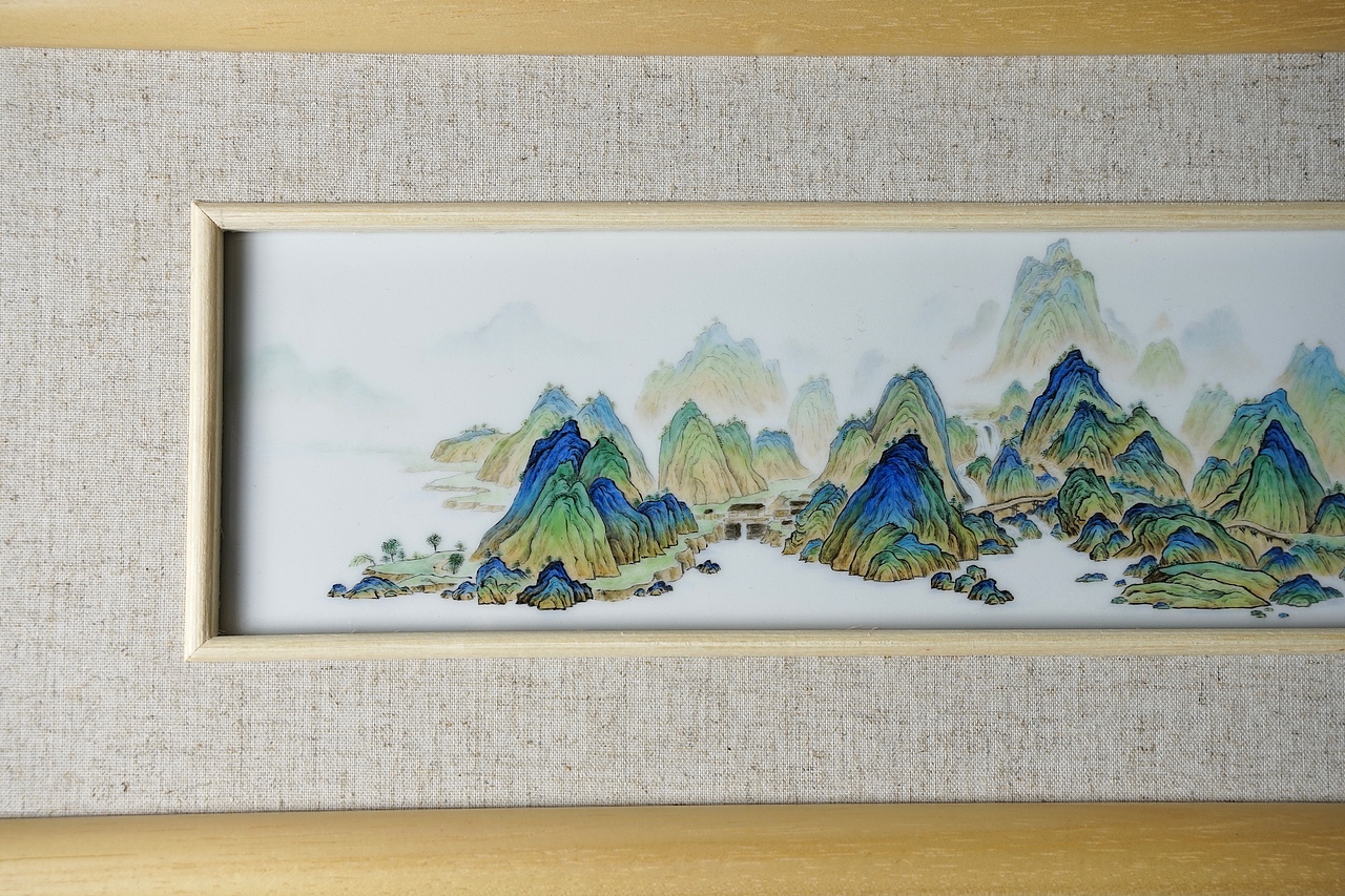 瓷板画 《千里江山图》（图ZMTUzMDQyNTQ0） - 工艺品设计 - 站酷设计师_pencil原创素材 - 站酷ZCOOL