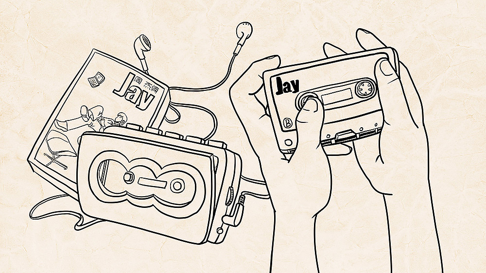 每个晚上都在床上用随身听播放着他的那张盗版磁带,a面听完换b面,b面