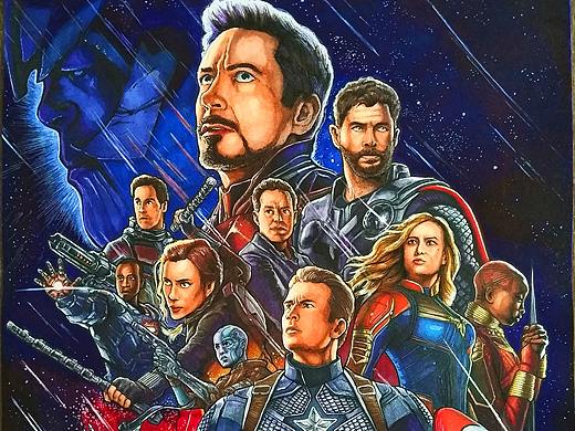 复仇者联盟4海报（马克笔练习）