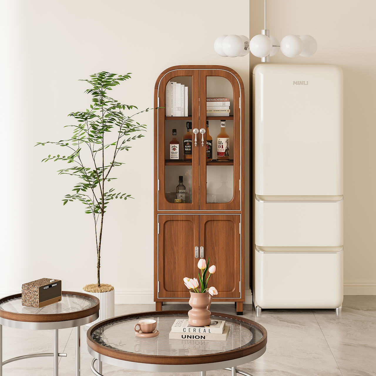 现代田园展示柜