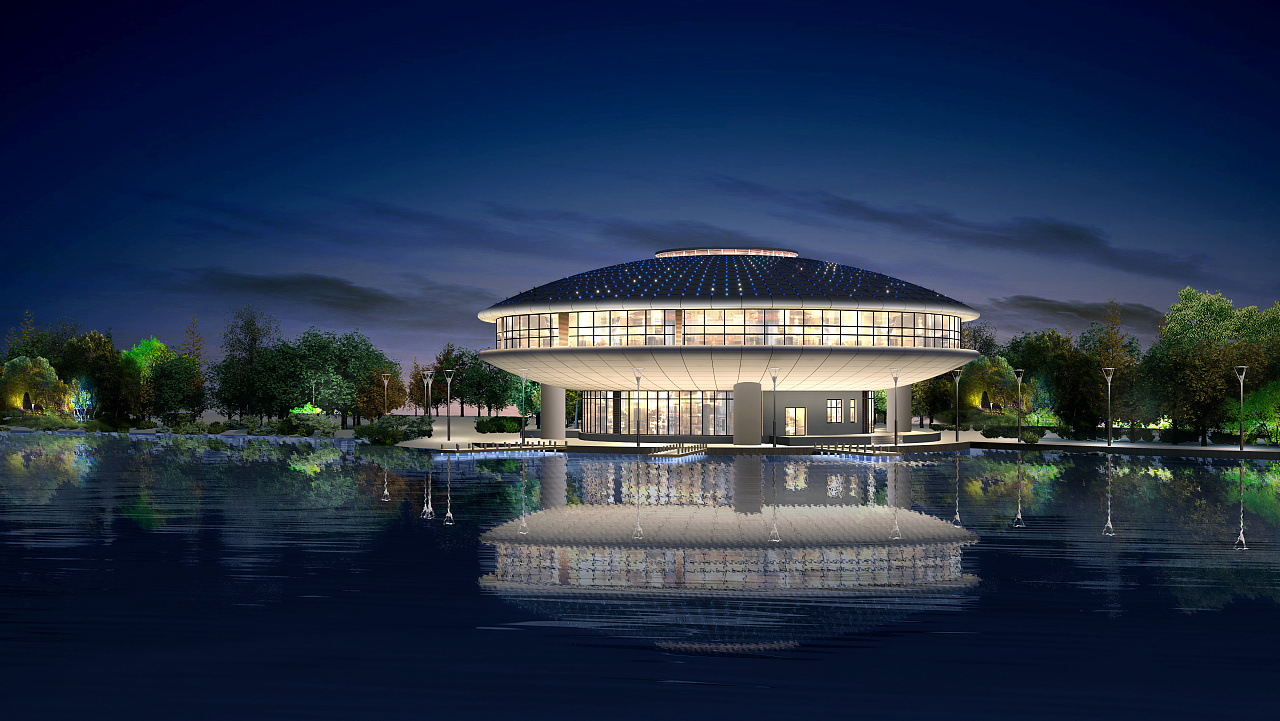 夜景照明效果图 ps