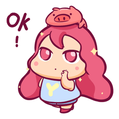 猪猪女孩表情包🐷（图ZMTU5Njc4NTA4） - 商业插画 - 站酷设计师lypping梁平平原创素材 - 站酷ZCOOL