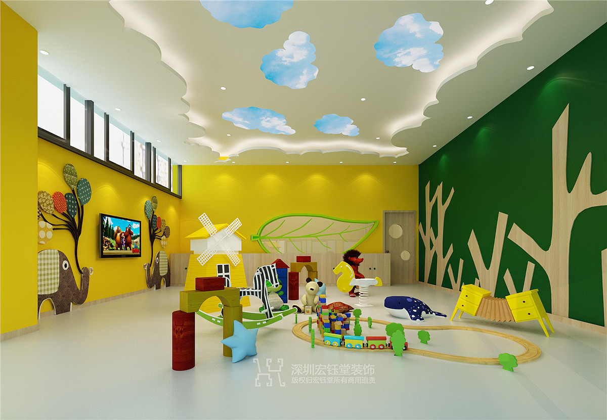 郑州维贝尼早教教室装修效果图-郑州专业高端连锁早教装修公司