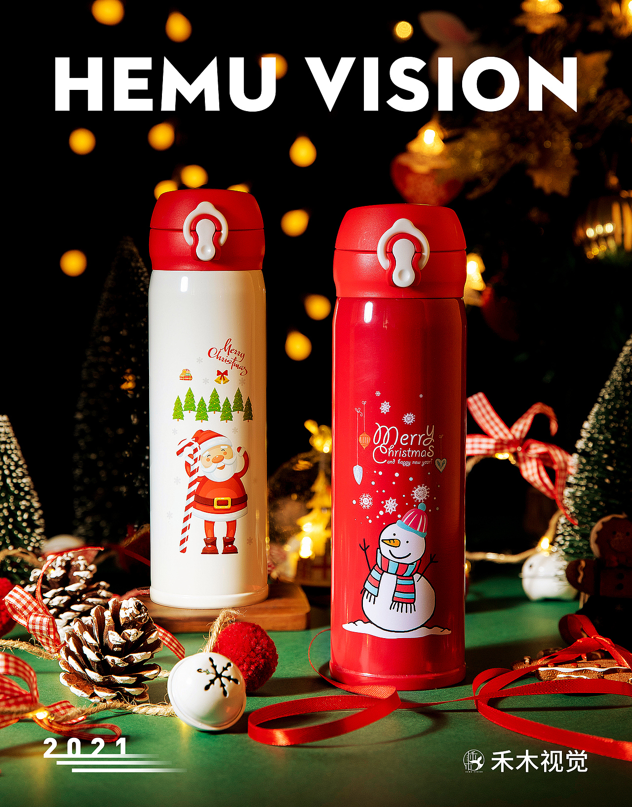 图片拍摄 | 『 圣诞保温杯 』✖ HEMU VISION（图ZMjgwMjU5NTg4） - 电商 - 站酷设计师禾木视觉原创素材 - 站酷ZCOOL