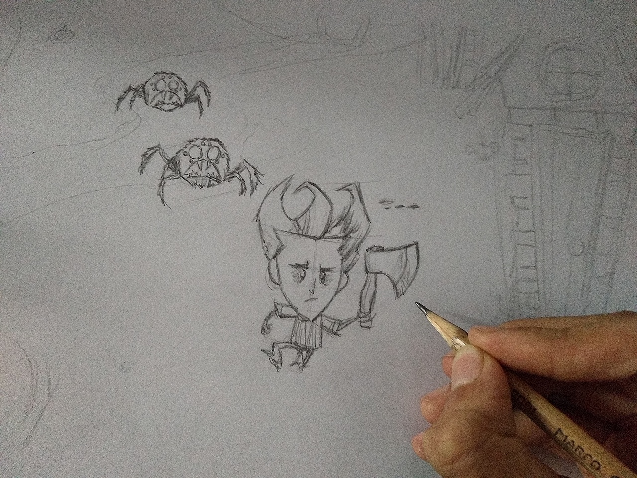 手绘单机游戏《饥荒》风格很棒