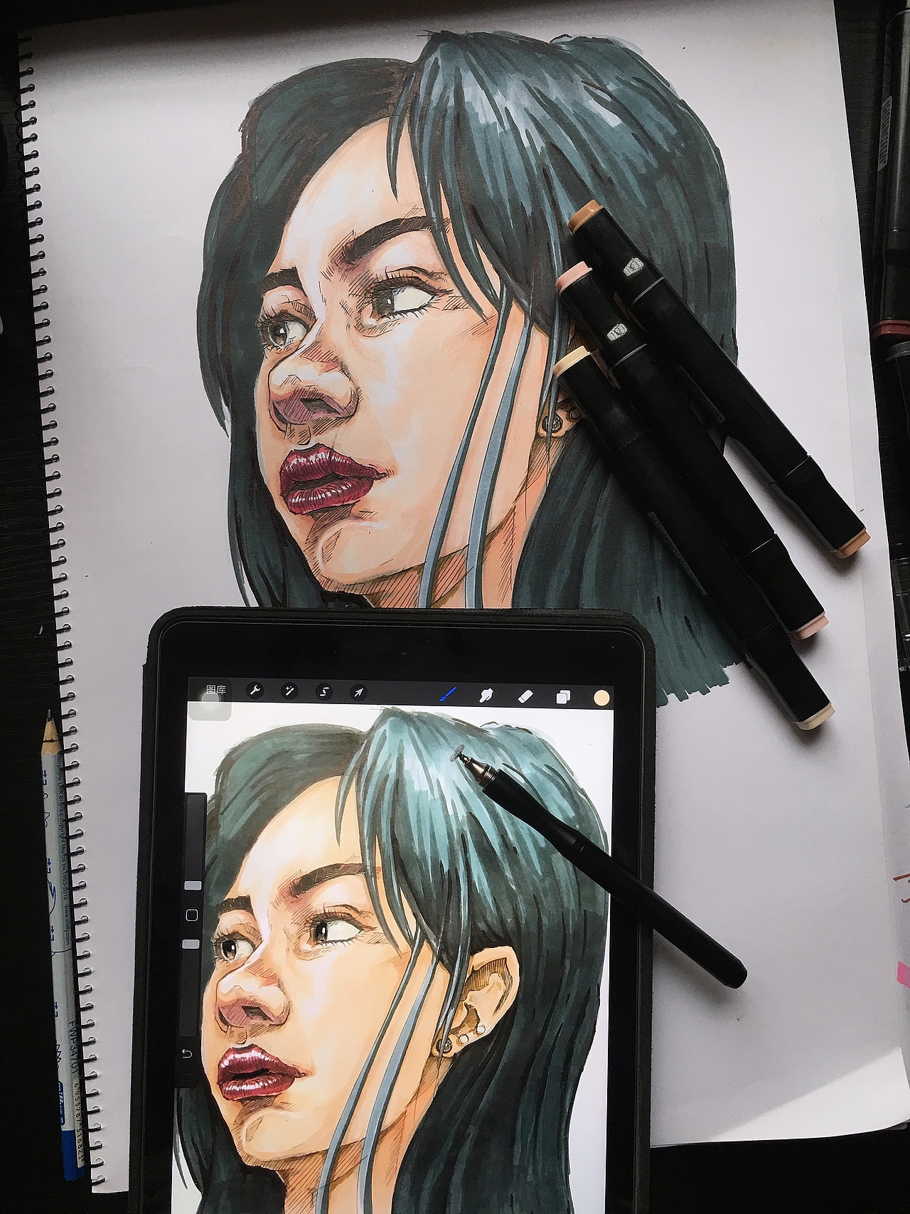 男人&女人--日常马克笔练习（图ZMTA5ODc1MDUy） - 创作习作 - 站酷设计师Allen手绘日记原创素材 - 站酷ZCOOL