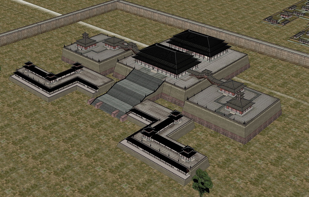 未央宫古建宫殿su模型下载