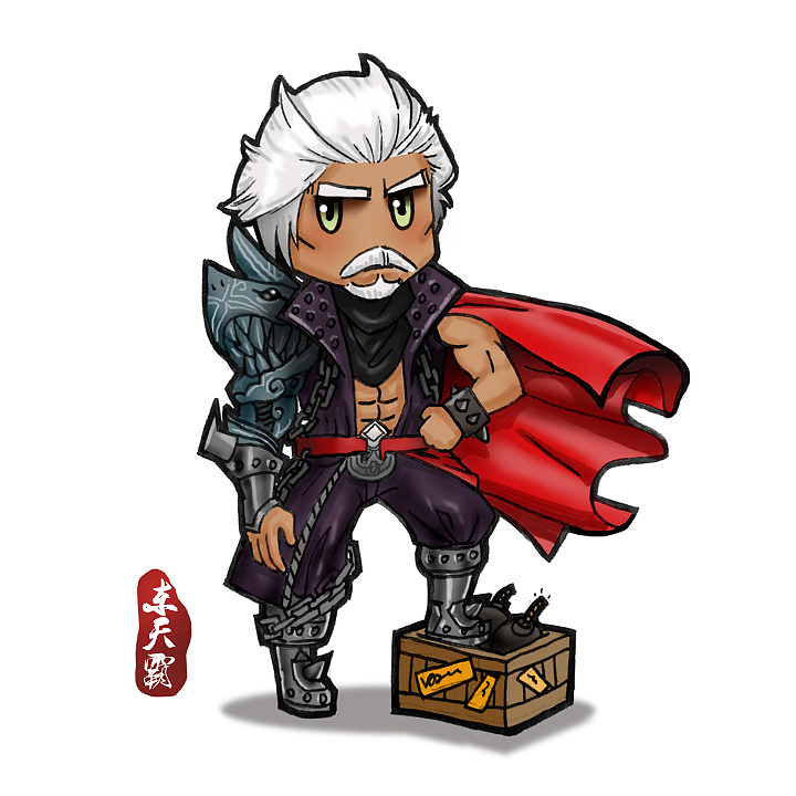 神秘男子,也就是用脸砸地的火炮兰爷爷,东天霸!