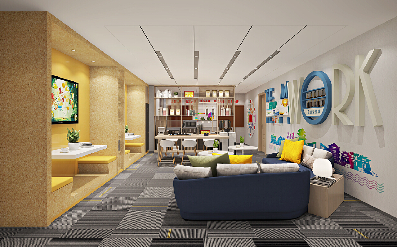 新中式休息区 - 效果图交流区-建E室内设计网