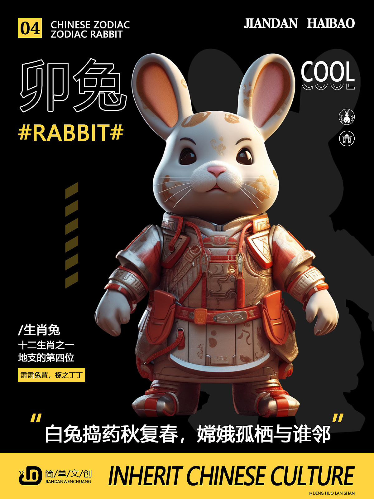 AI插画&2023年度 十二生肖插画海报