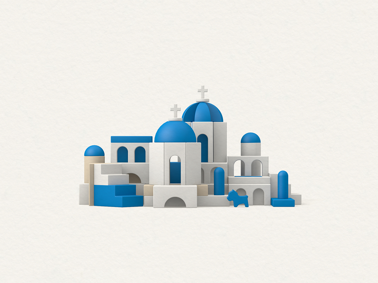 INUKSUK 圣托里尼主题搭建积木 产品/包装设计（图ZMzY4ODU1MjQ0） - 玩具 - 站酷设计师刘玉设计原创素材 - 站酷ZCOOL