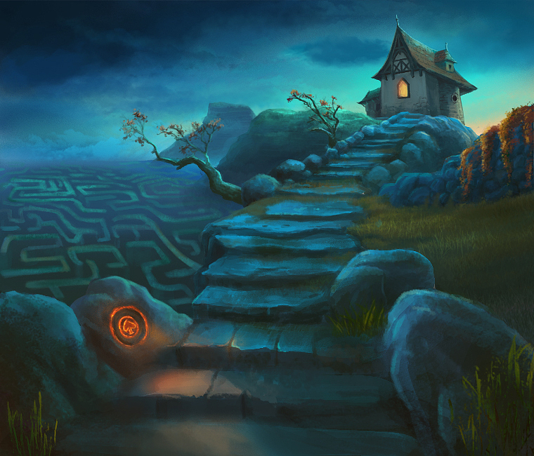 爱丽丝梦游仙境 q版游戏场景 |插画|游戏原画|sindy若叶_原创作品