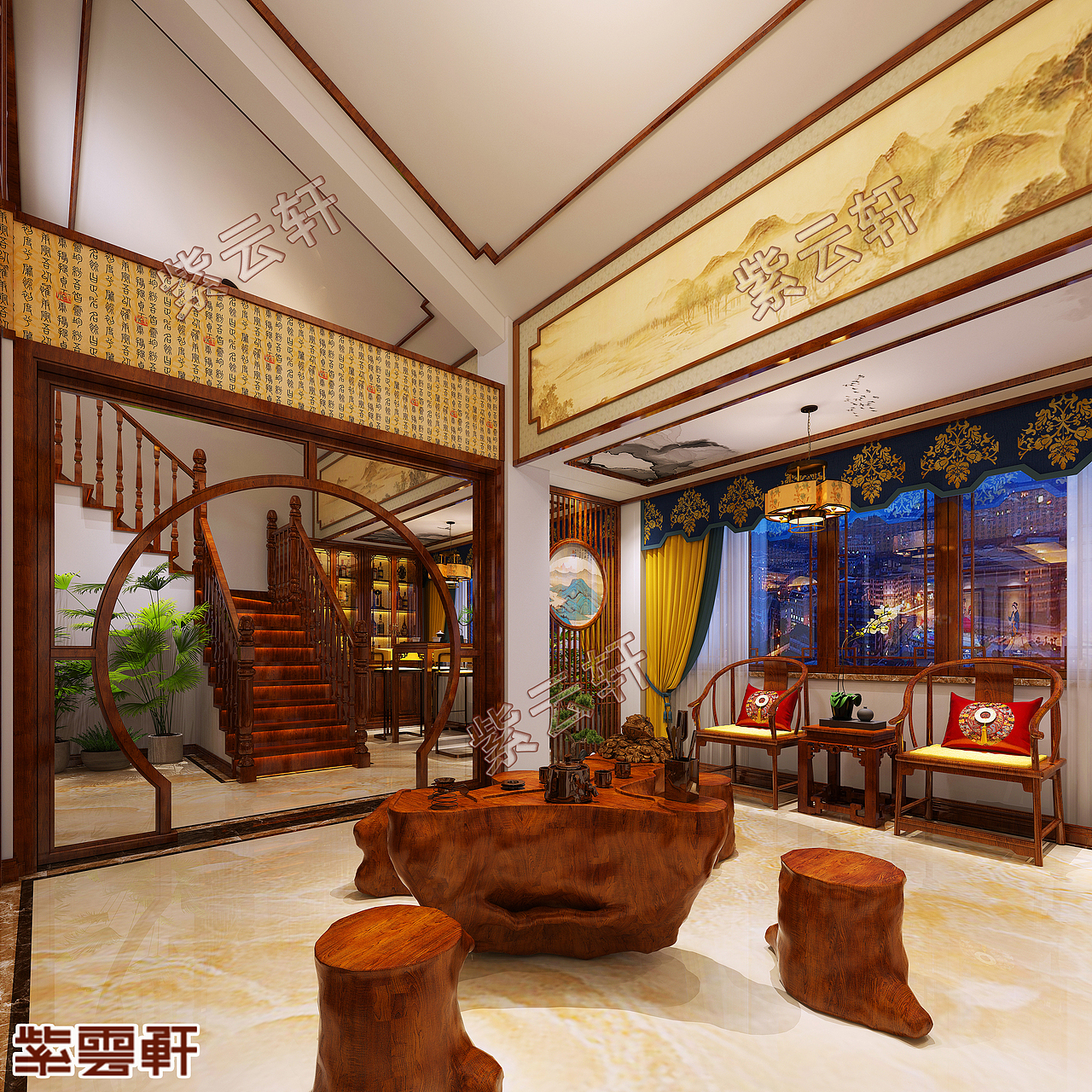 相约古典绚丽中式装修风格别墅（图ZMjc3NzIwMzU2） - 家装设计 - 站酷设计师紫云轩中式原创素材 - 站酷ZCOOL