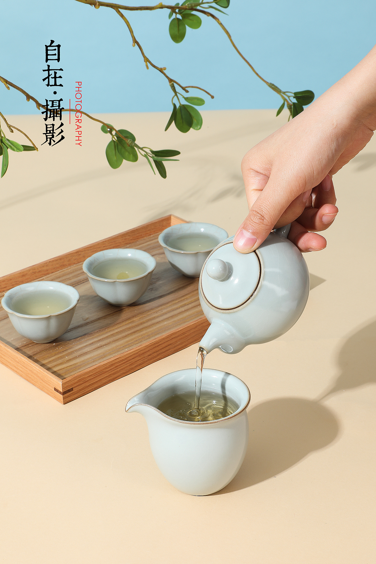 雅瓷|汝窑|瓷器|茶壶套装|品茶
