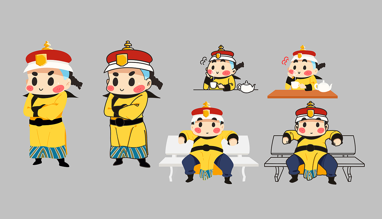 小皇帝人物形象设计（图ZMTUzNTMyODQ4） - 艺术插画 - 站酷设计师Blenboo原创素材 - 站酷ZCOOL