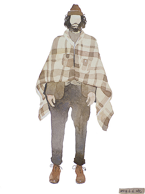 水彩小画-几件斗篷|插画|插画习作|吴欢欢more - 原创作品 - 站酷