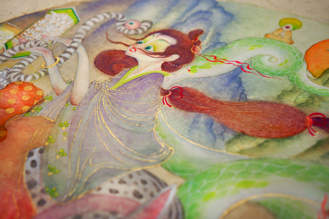 《如幻星.岁三百山蛟童女.祭月娥》白中南颜彩—人川集