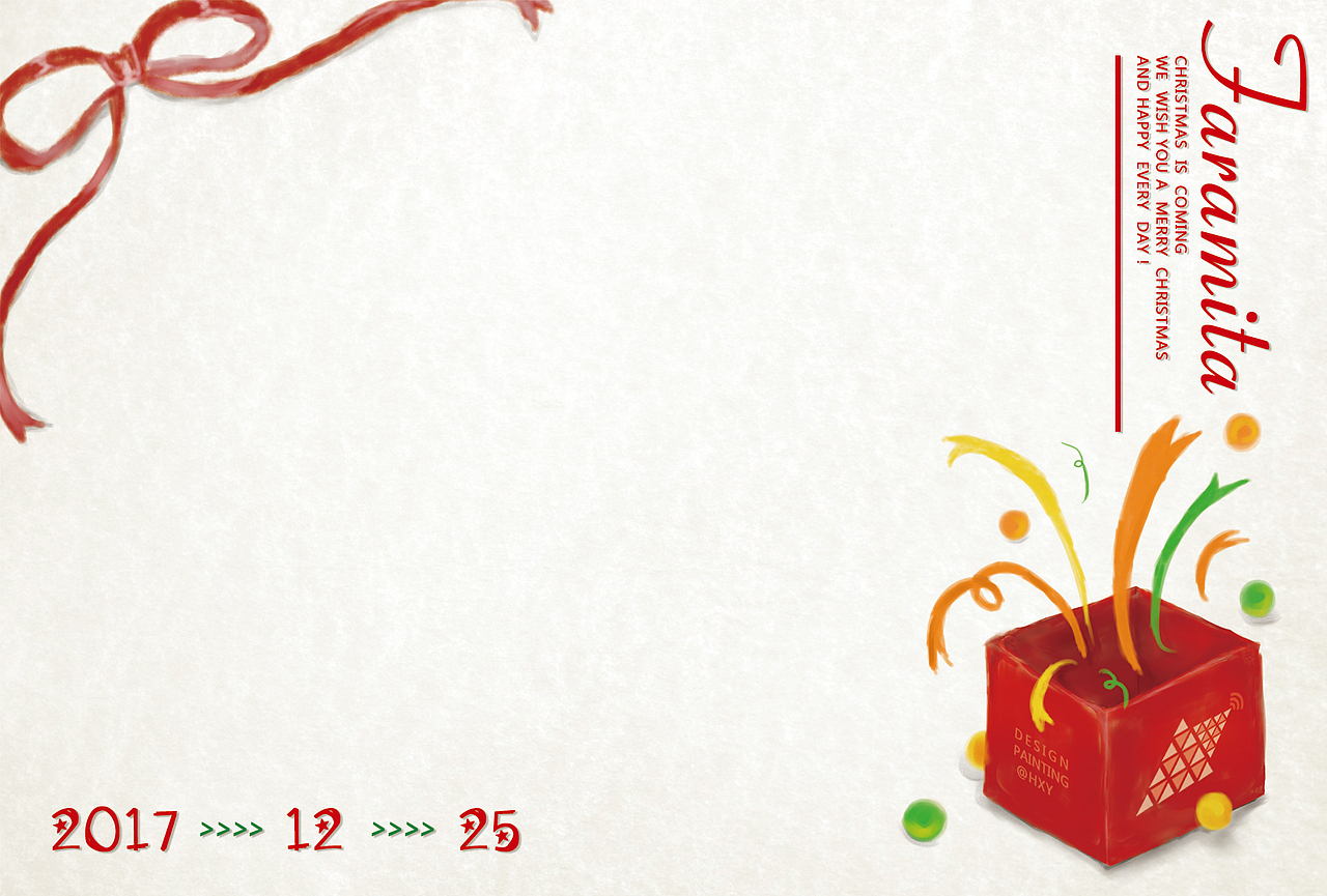 明信片绘制(Photoshop)-反面