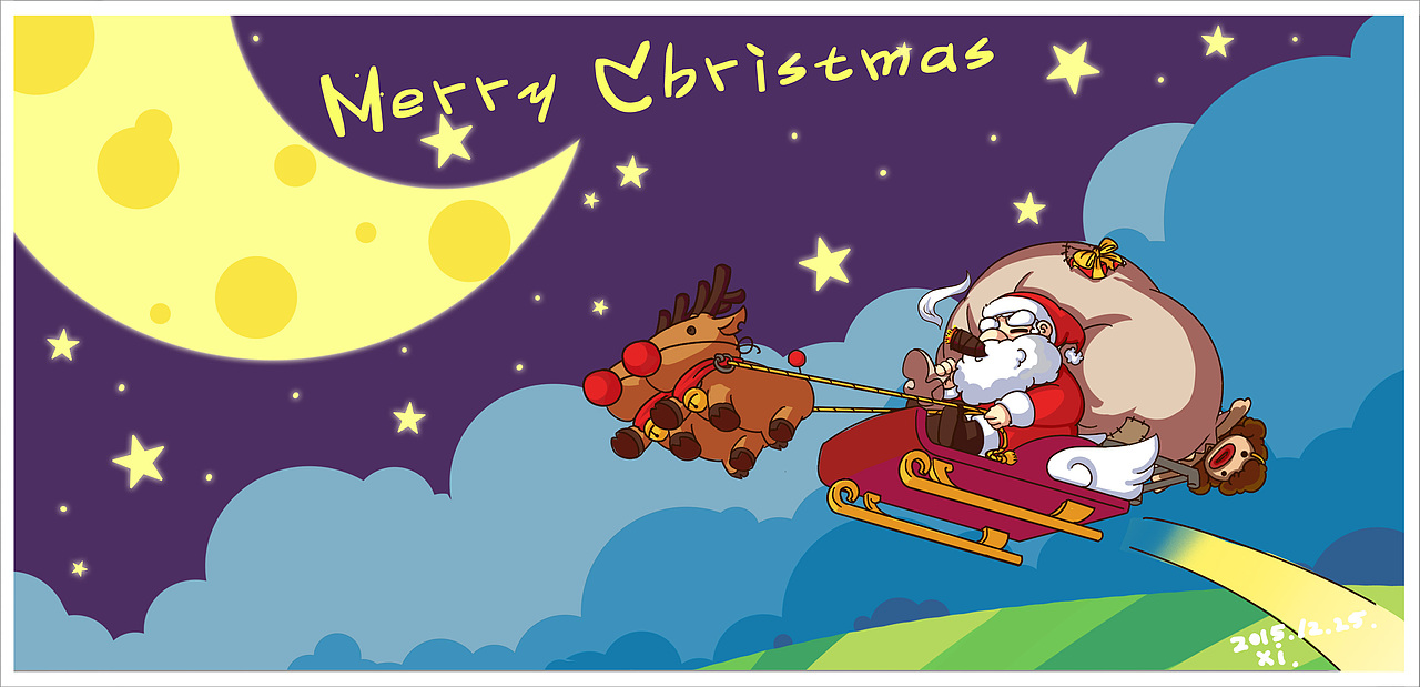 圣诞快乐！Merry Christmas.！（图ZMzkzNTU3MDA=） - 创作习作 - 站酷设计师暴吃怪原创素材 - 站酷ZCOOL
