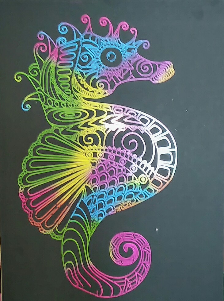 陆续上传我三年来的刮画作品