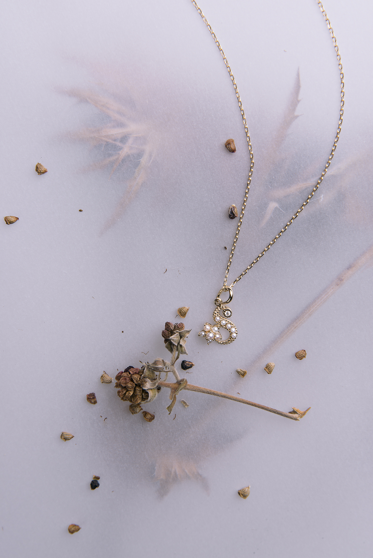 带珍珠的字母项链（图ZMTYxNzY5NDg0） - 产品摄影 - 站酷设计师Dim750原创素材 - 站酷ZCOOL