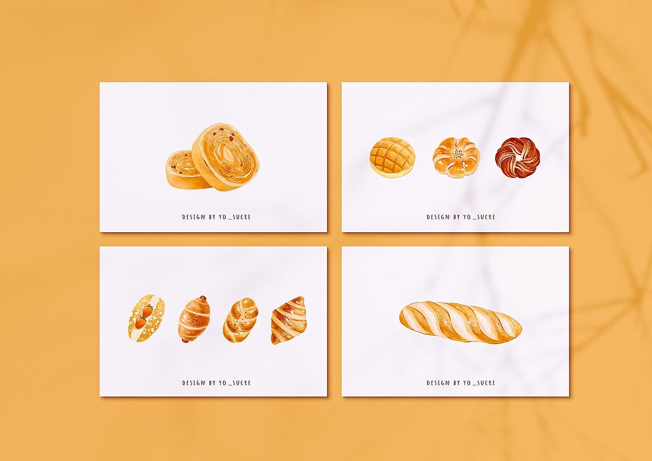 手繪面包（圖ZMjkyNDU2ODcy） - 商業(yè)插畫 - 站酷設(shè)計(jì)師yo_sucre原創(chuàng)素材 - 站酷ZCOOL