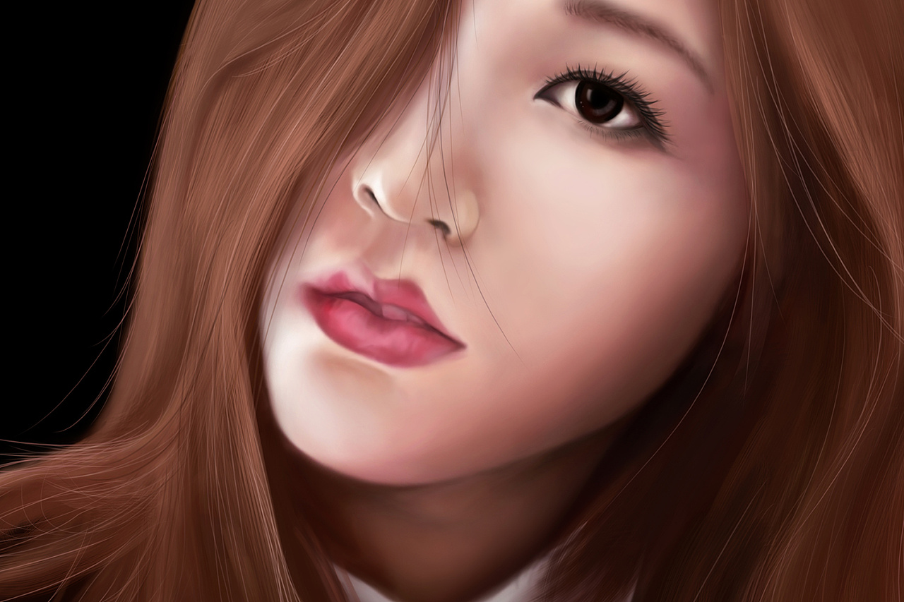 手绘女生人像习作