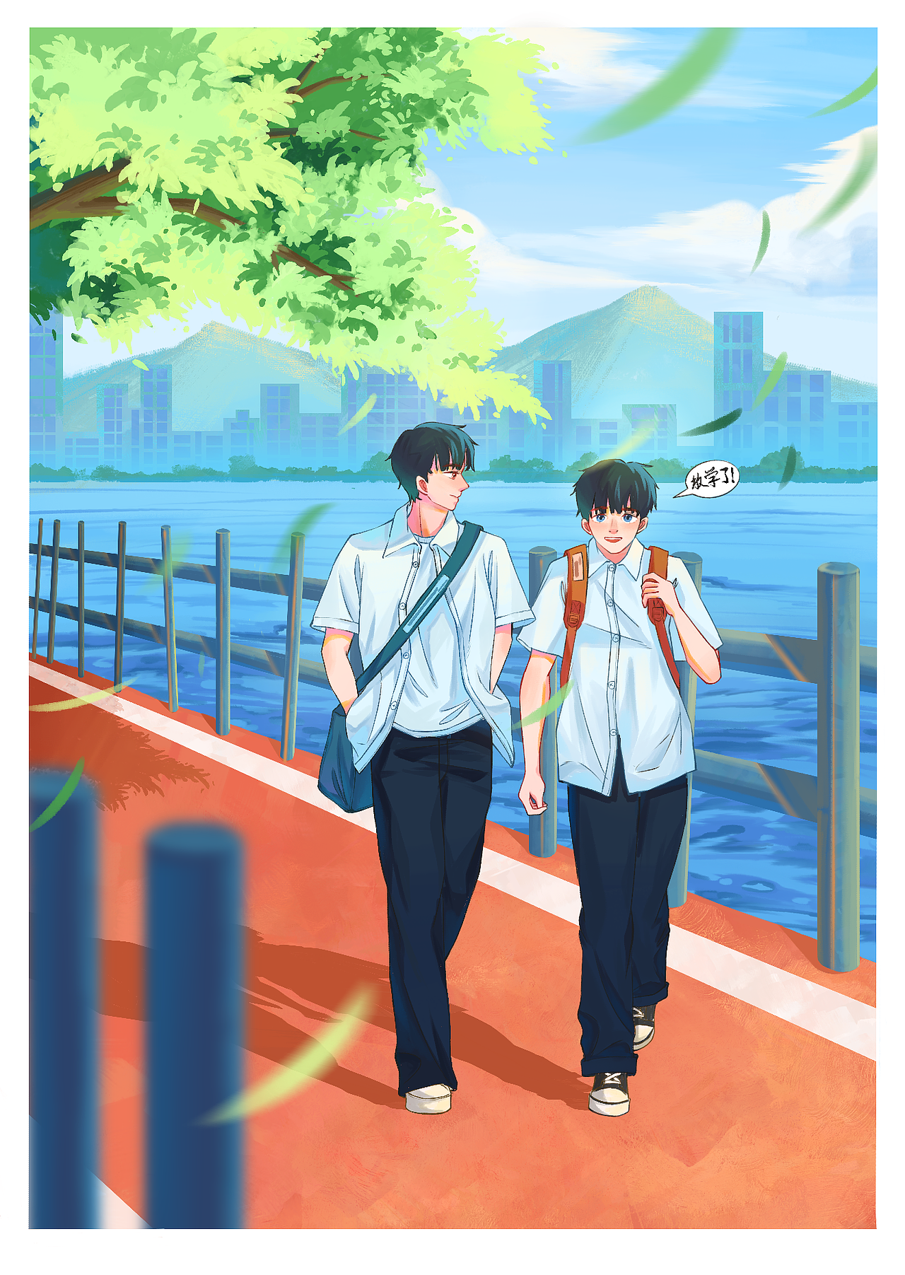 放学啦（图ZMzQ4ODMxODk2） - 商业插画 - 站酷设计师超爱香菜鸭原创素材 - 站酷ZCOOL