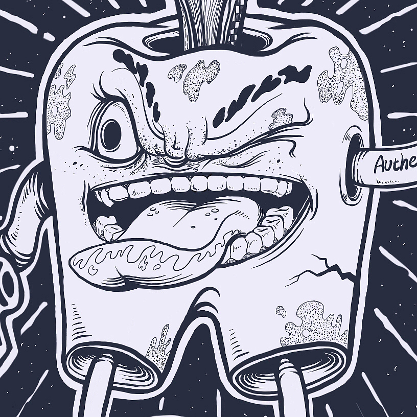 Teeth #vans艺术家#（图ZNDc3ODk1MjA=） - 商业插画 - 站酷设计师一楠原创原创素材 - 站酷ZCOOL