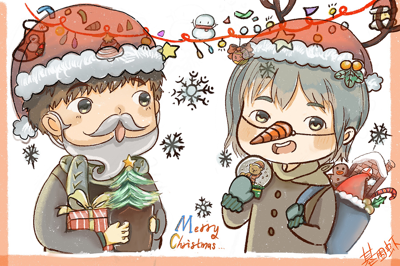 Q版虾与前自设插画