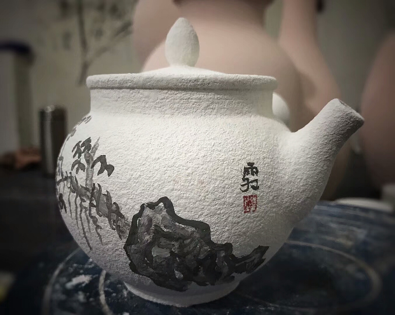 索雨红山水画瓷作品