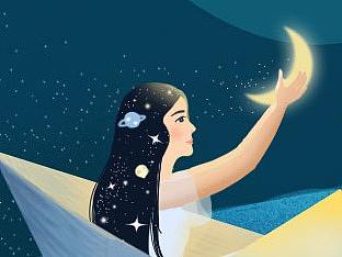 摘下月亮,然后挂在我们的房子里