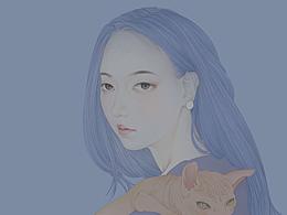 仿手绘 工笔画iPad重绘|勾线过程&绘画过程