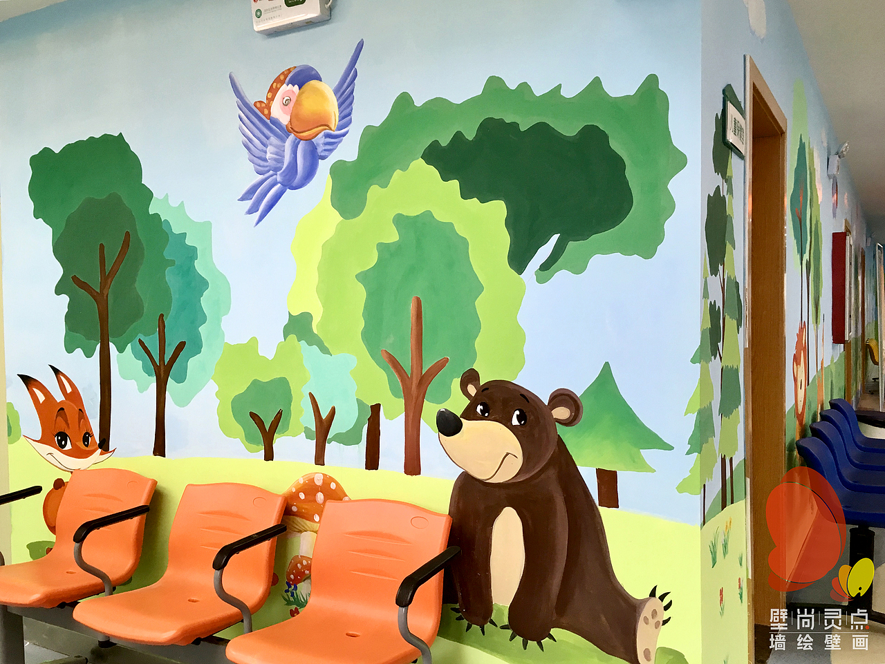 这样的医院,才有好心情治疗!儿童区(墙绘壁画)