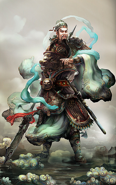 原创关圣帝君画像关公面部修改三十多稿墨菻奥森