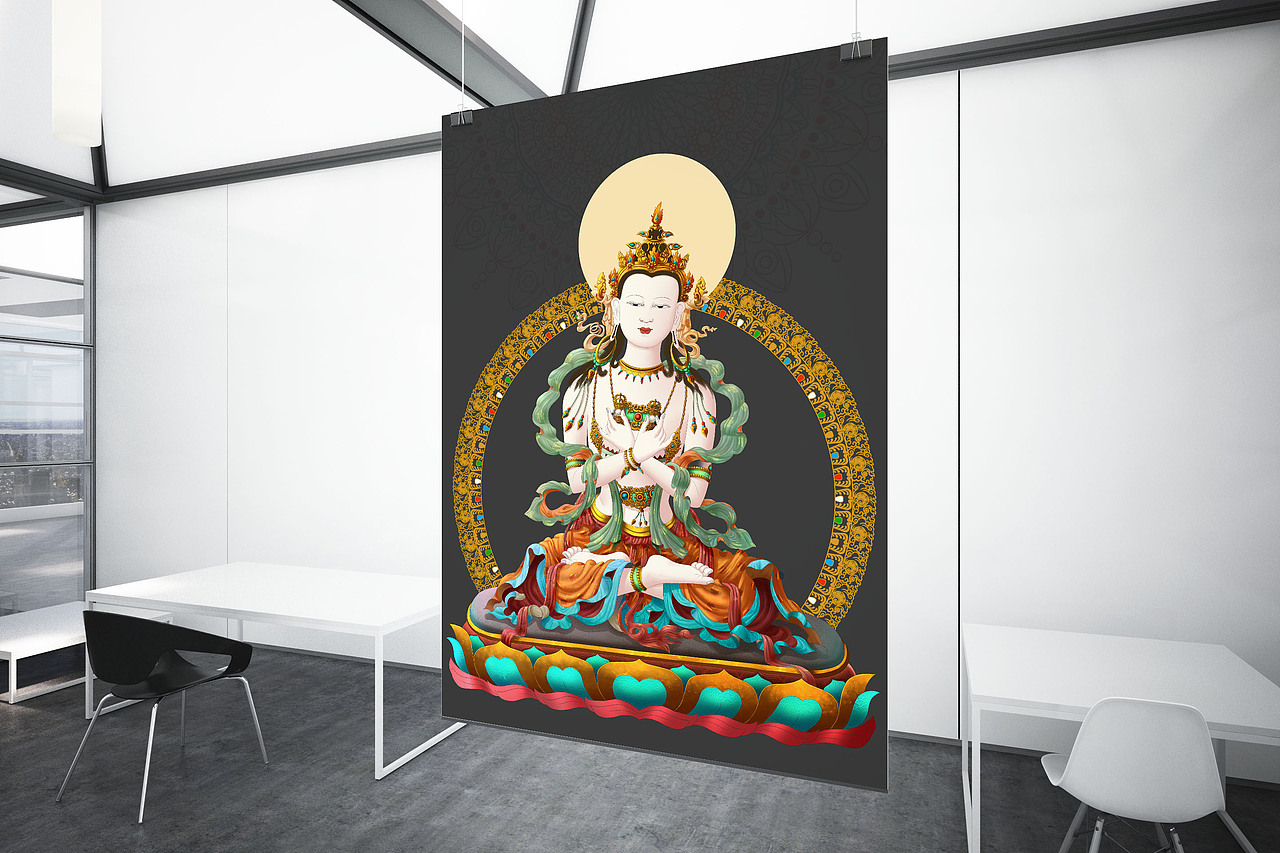 藏-次元唐卡风格（图ZMjIxMTc3NDEy） - 绘画 - 站酷设计师才让君原创素材 - 站酷ZCOOL