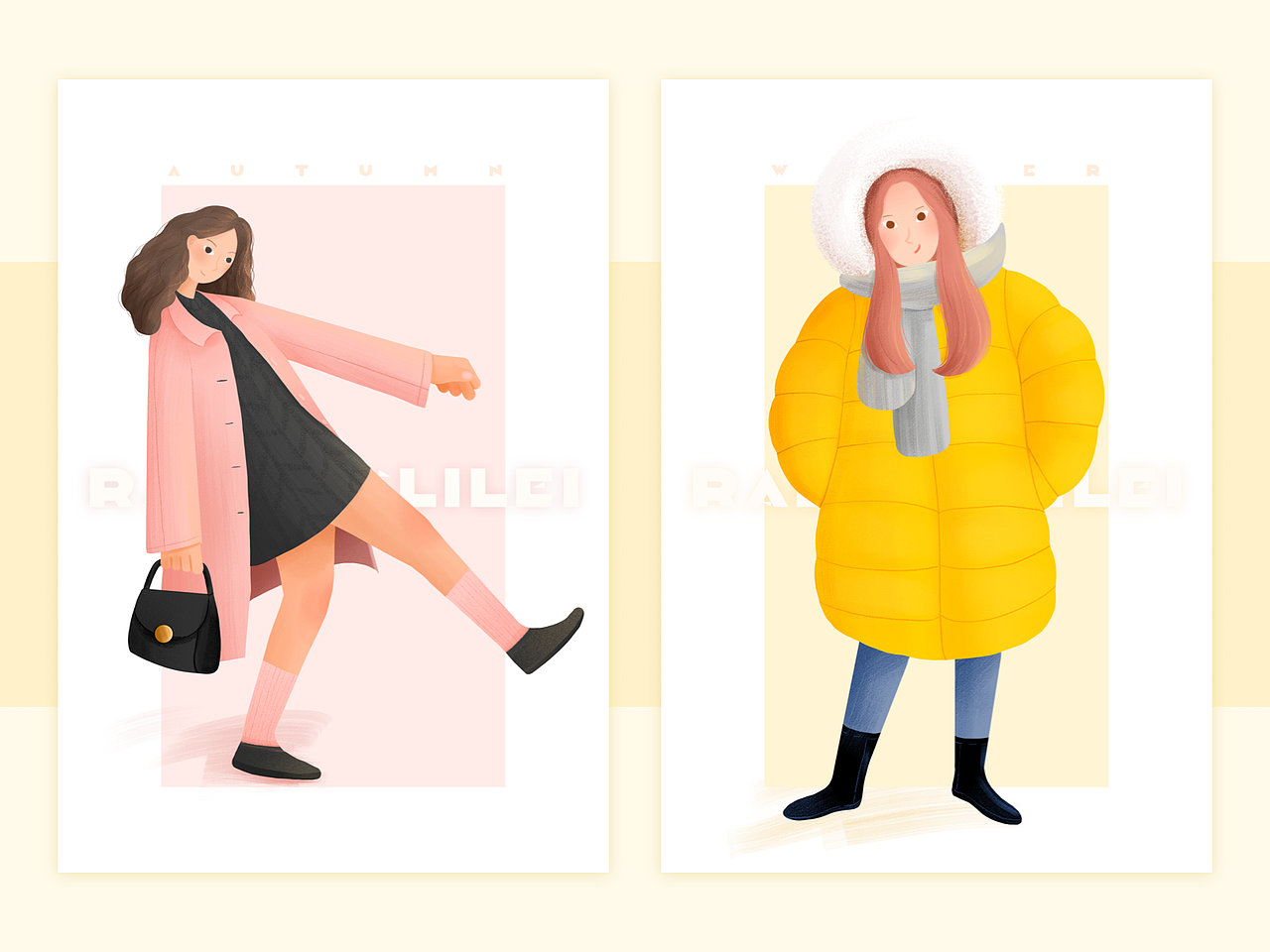 不成套的插画小件