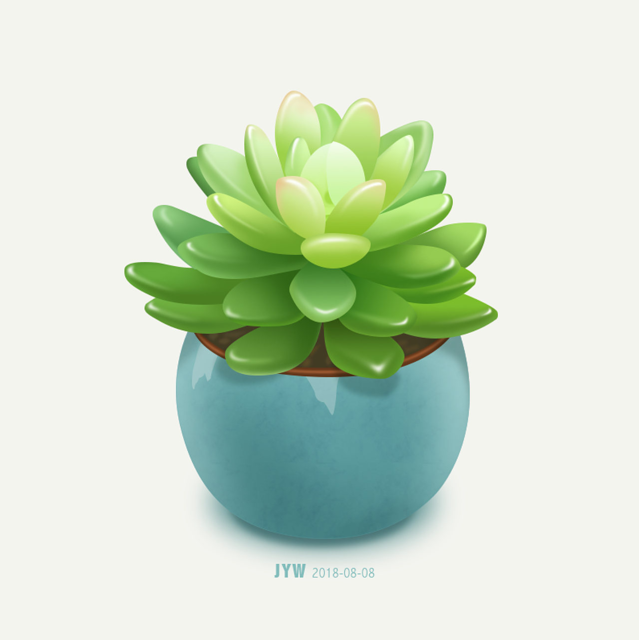 多肉（图ZMTc0NjgxMzA4） - 艺术插画 - 站酷设计师Jessicajyw原创素材 - 站酷ZCOOL
