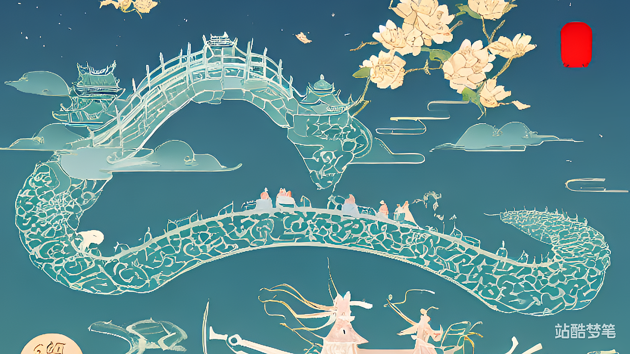 #站酷梦笔#扬州瘦西湖非遗奇幻夜