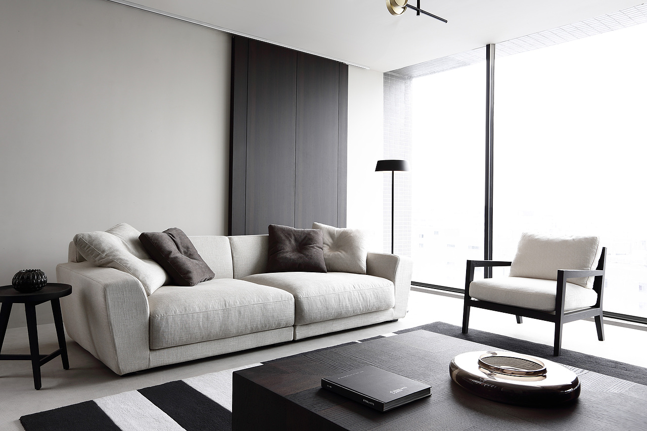 白色布艺沙发（图ZMjkxMDkxNzY4） - 产品摄影 - 站酷设计师黑白灰主旋律原创素材 - 站酷ZCOOL