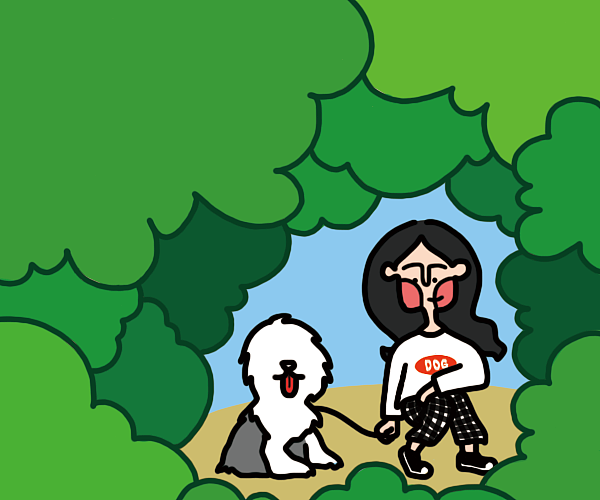 拥有一个狗狗陪着自己的人最幸福了吧,尤其是拥有一只古牧