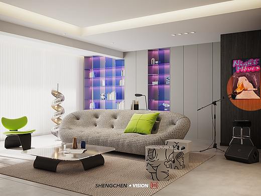 現(xiàn)代客餐廳丨盛宸空間設計效果表現(xiàn)（個人主頁-ZNTg3OTY4NTI=） - 家裝設計 - 站酷設計師盛宸視覺原創(chuàng)素材 - 站酷ZCOOL